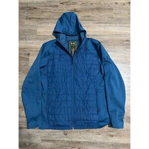Under Armour Mens Large Storm ColdGear Infrared Werewolf Jacket Hood Blue